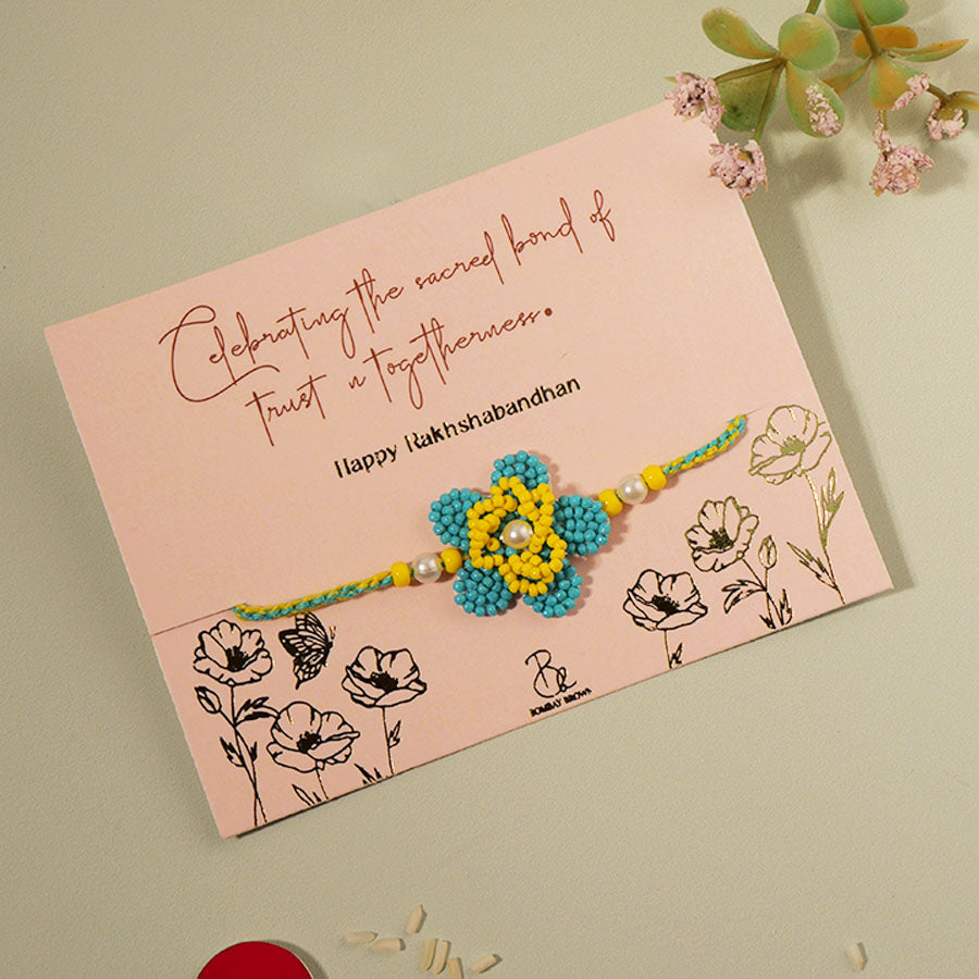 Beaded Blue Rakhi