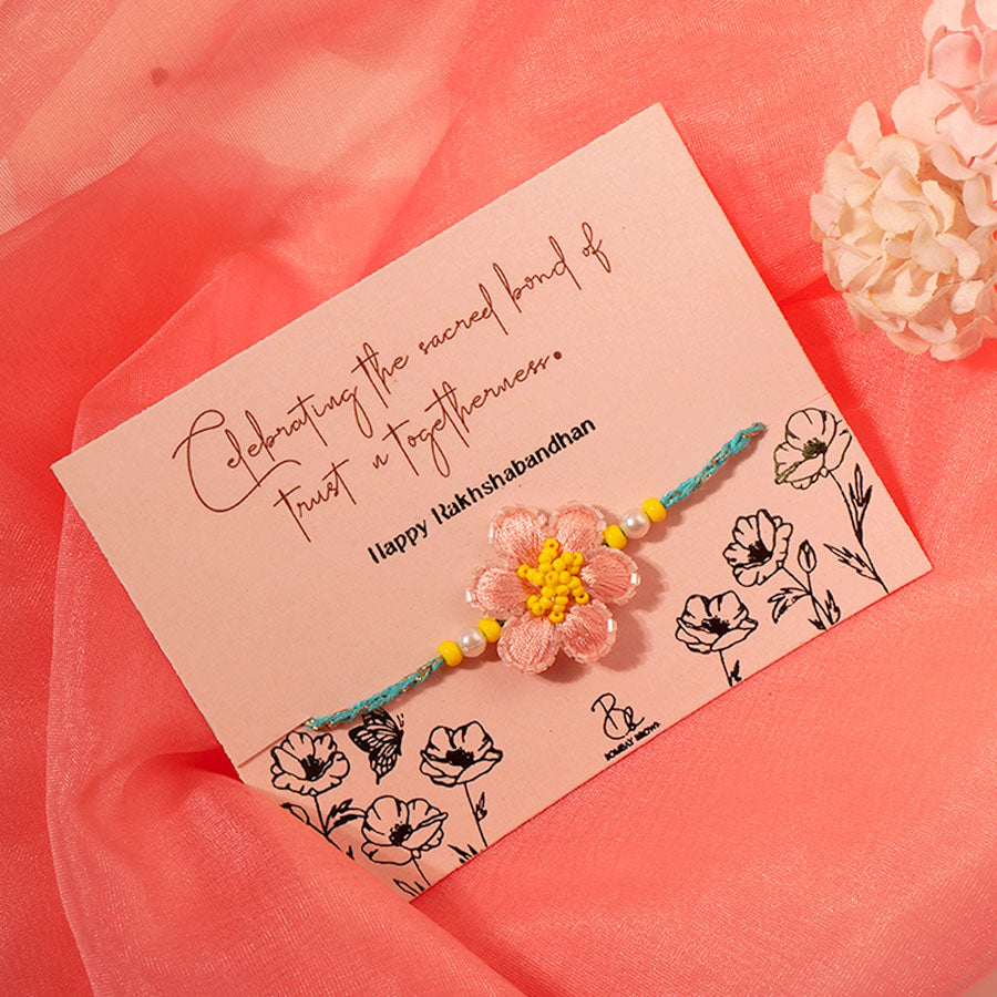 Embroidered Daisy Rakhi