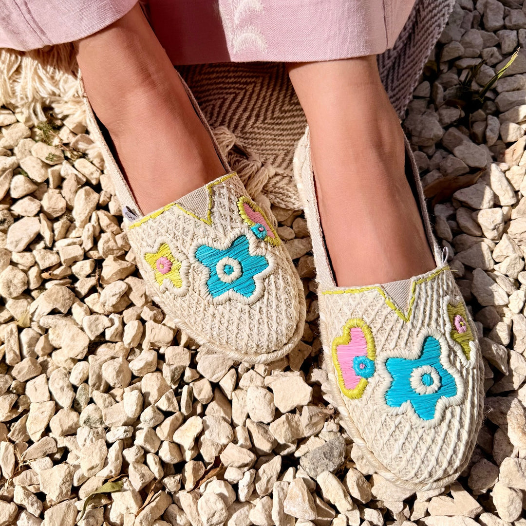 Sunset Raffia Espadrilles