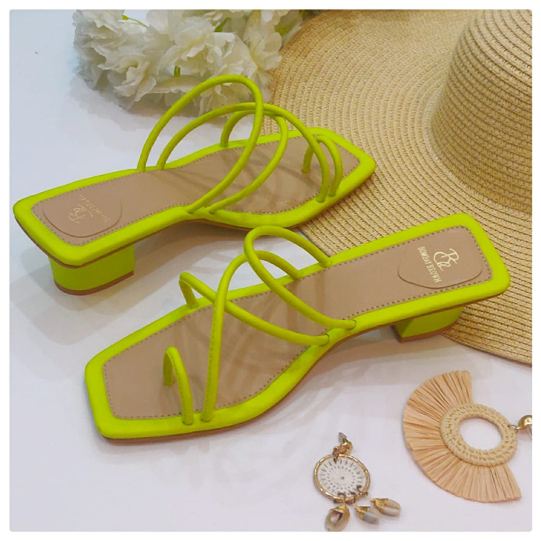 Fluorescent Yellow Heels