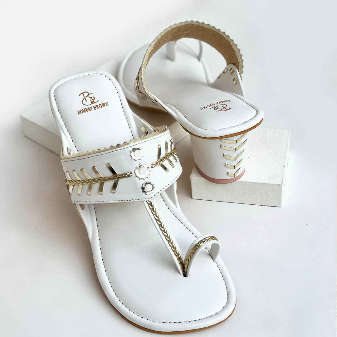 Noor - Block Heel Kolhapuri
