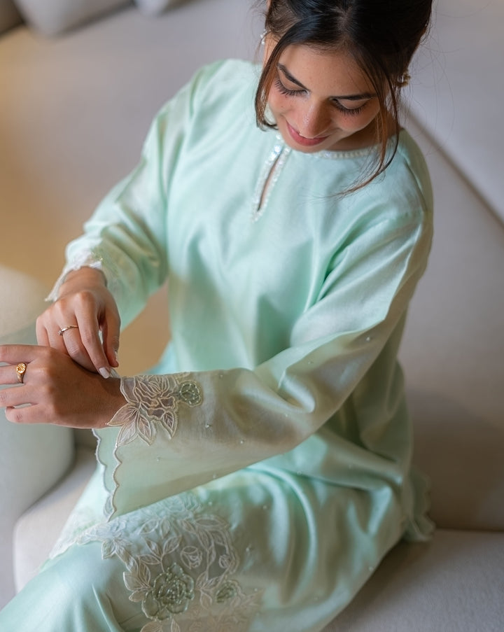 Rosefield | Mint Cutwork Kurta Set