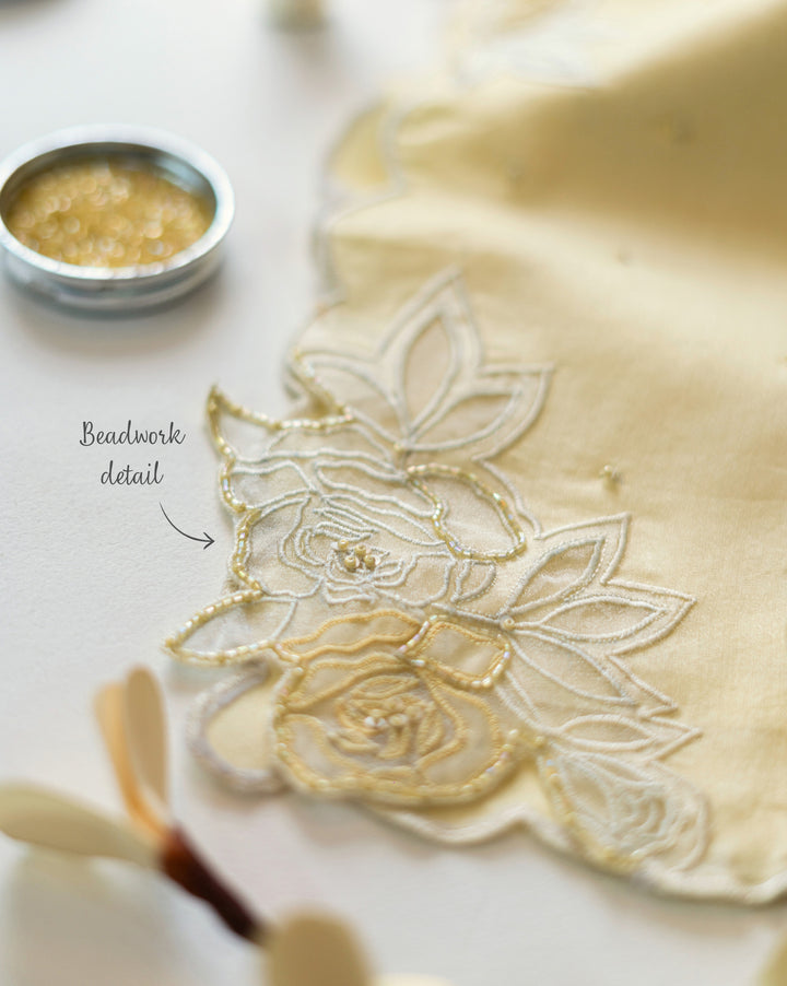 Rosefield | Butter Yellow Cutwork Kurta Set