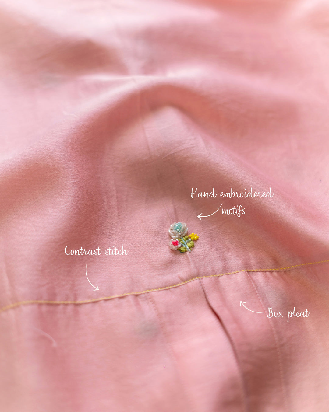 Floral Sprinkle | Hand Embroidered Chanderi Shirt