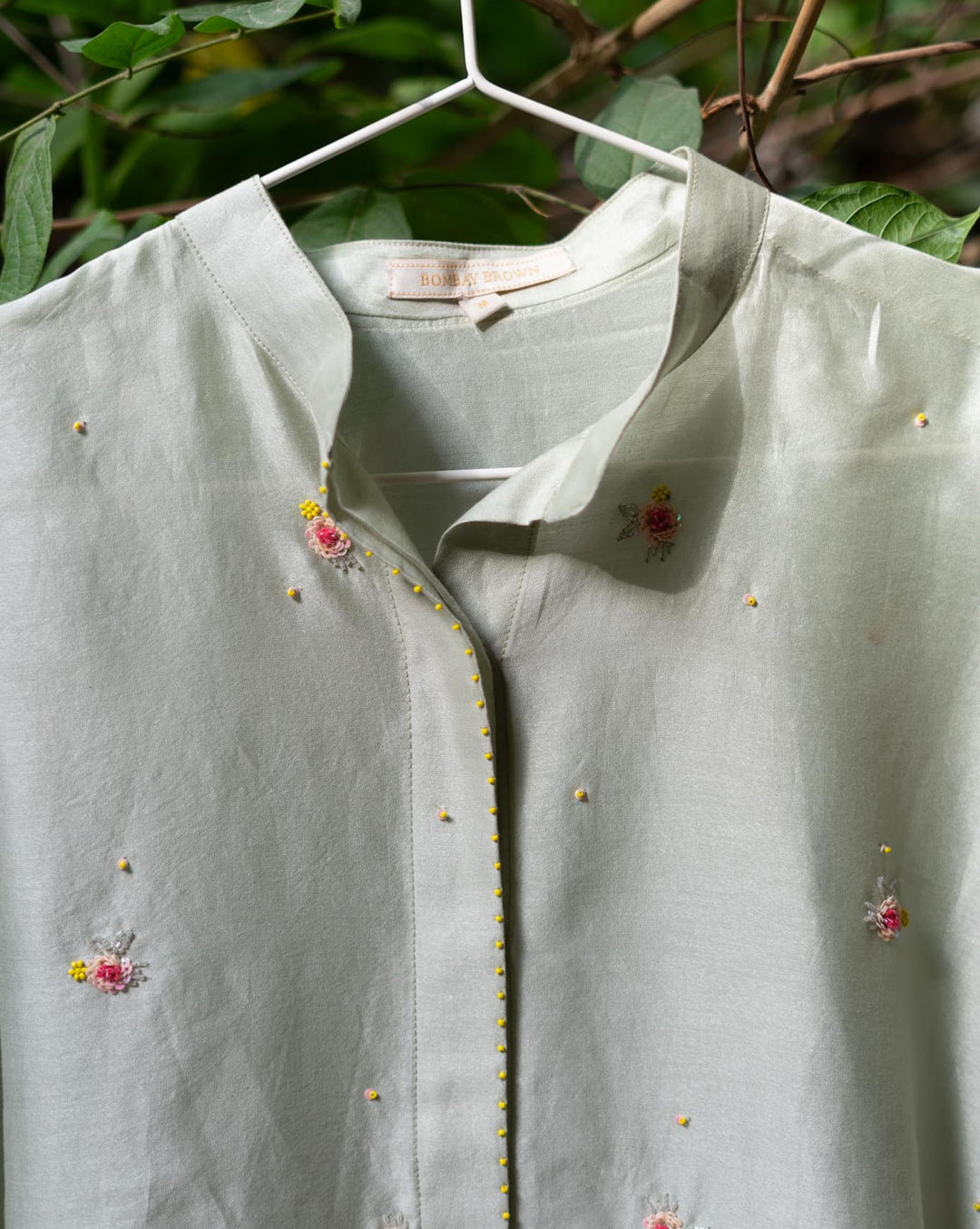 Floral Sprinkle | Hand Embroidered Chanderi Co-ord