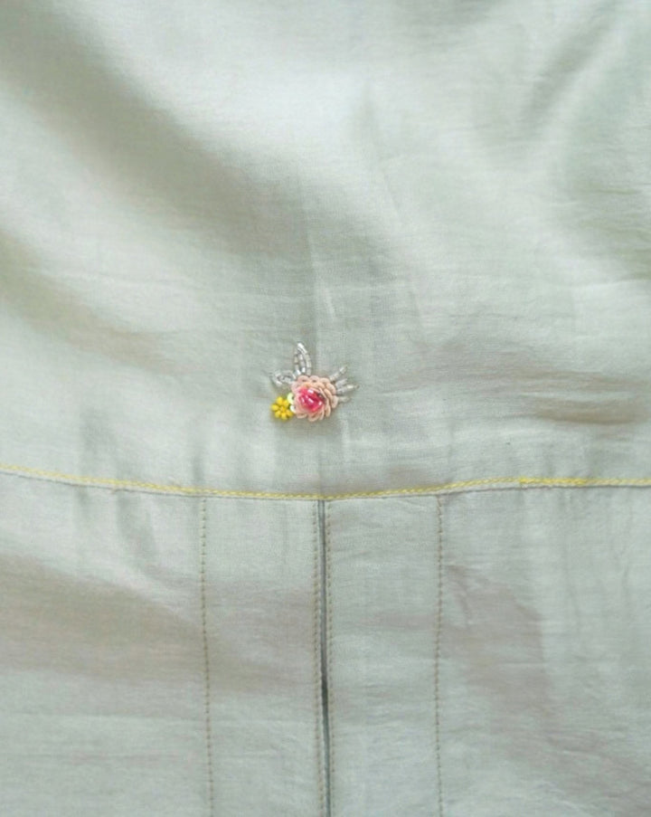 Floral Sprinkle | Hand Embroidered Chanderi Co-ord