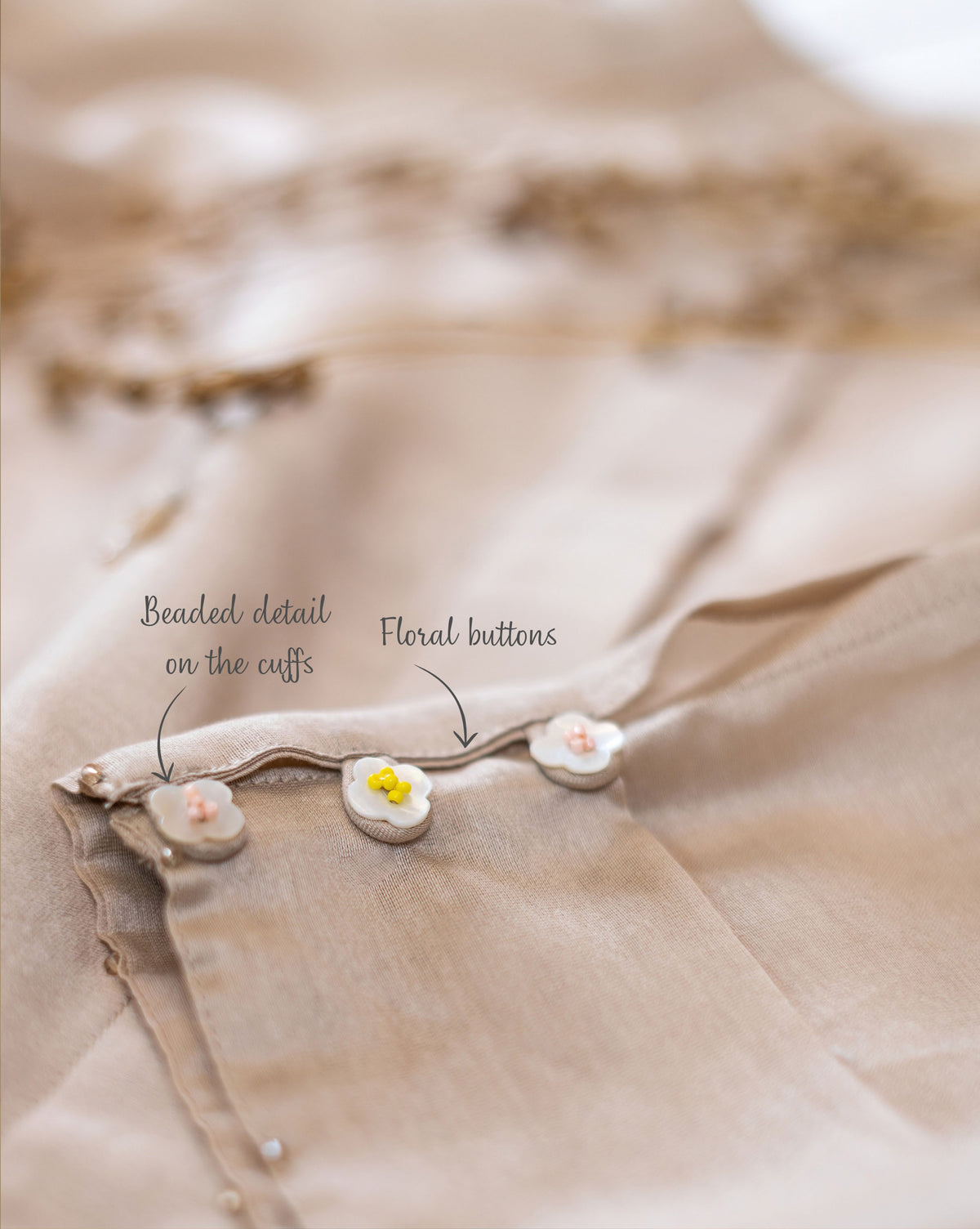 Floral Sprinkle | Hand Embroidered Chanderi Shirt