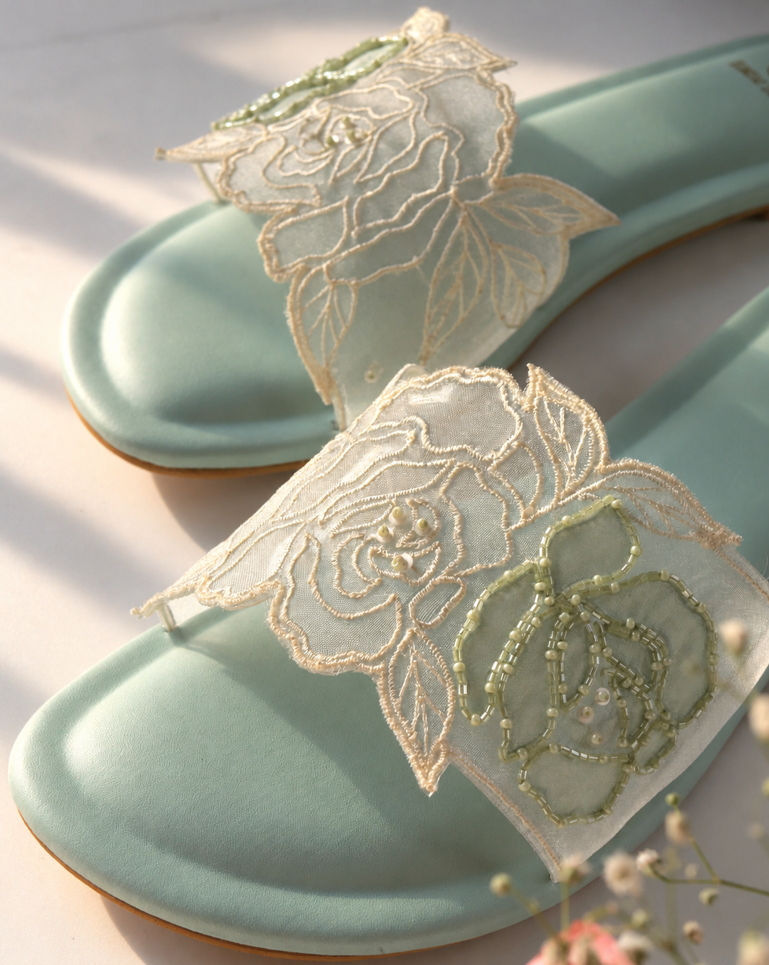 Rosefield Mint Cutwork Flats