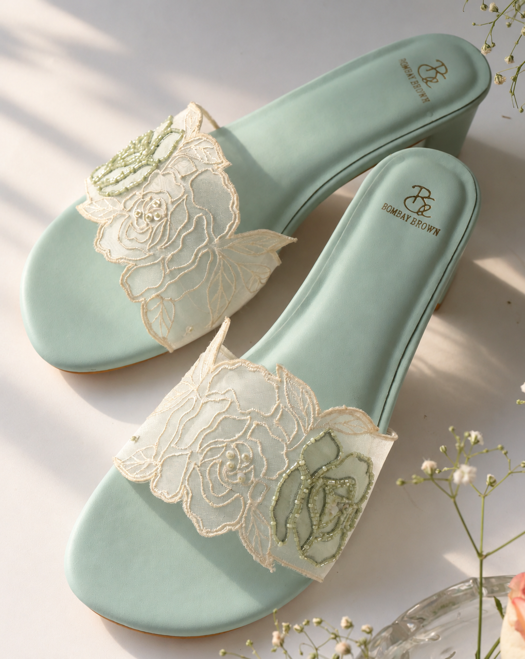 Rosefield Mint Cutwork Heels
