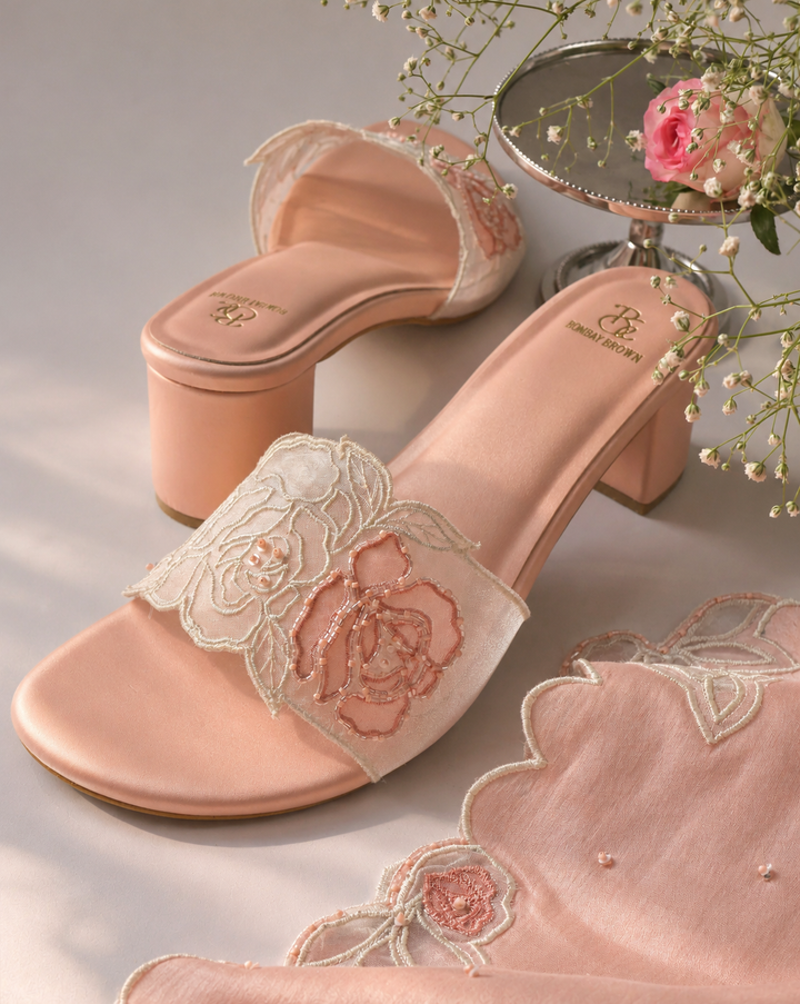 Rosefield Pink Cutwork Heels