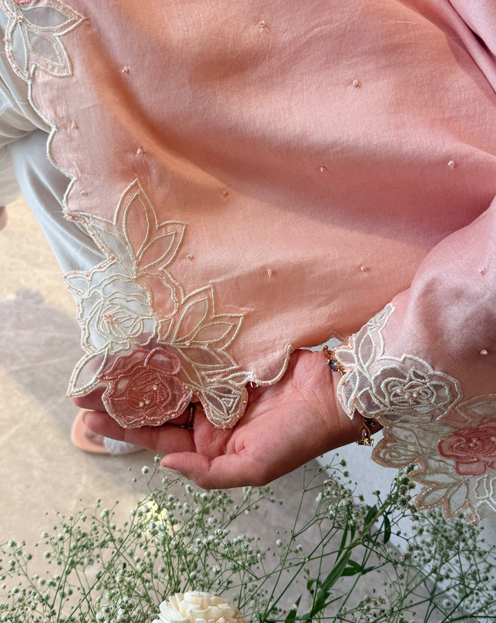 Rosefield | Pink Cutwork Kurta Set