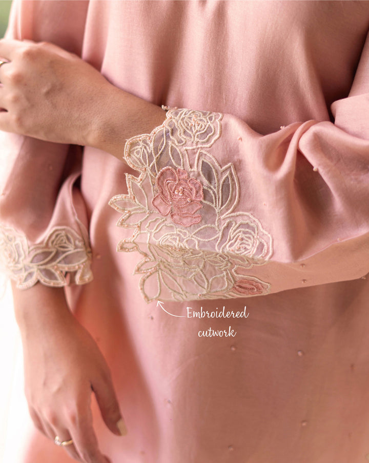 Rosefield | Pink Cutwork Kurta Set
