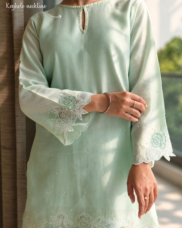 Rosefield | Mint Cutwork Kurta Set