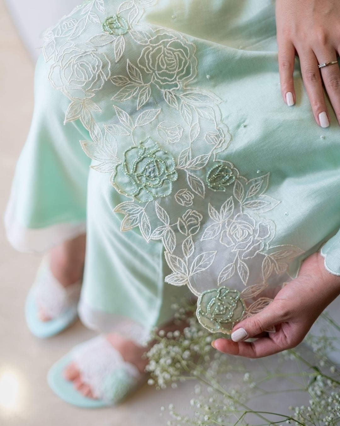 Rosefield | Mint Cutwork Kurta Set