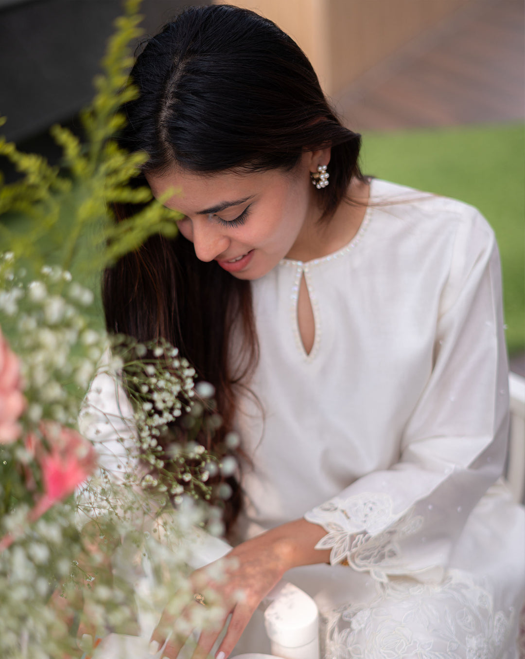 Rosefield | White Cutwork Kurta Set