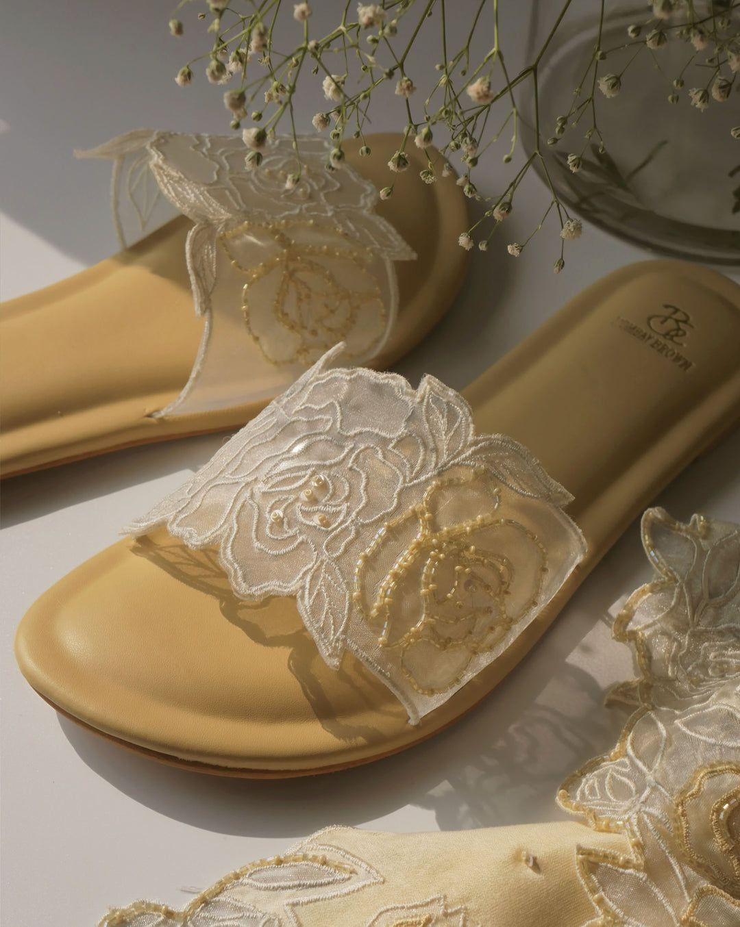 Rosefield Yellow Cutwork Flats