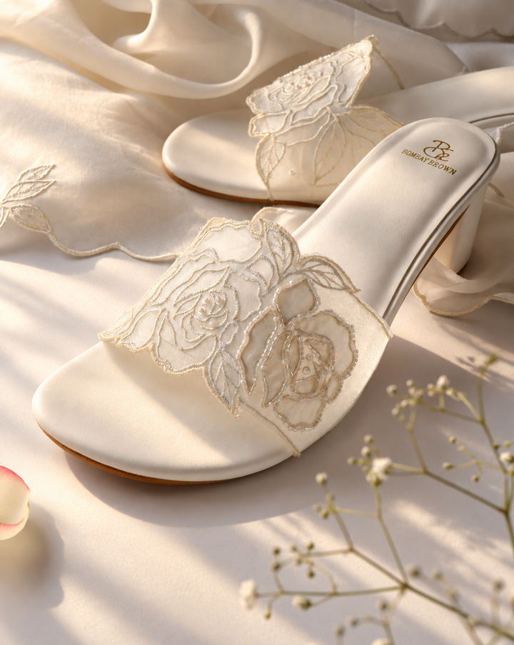 Rosefield White Cutwork Heels