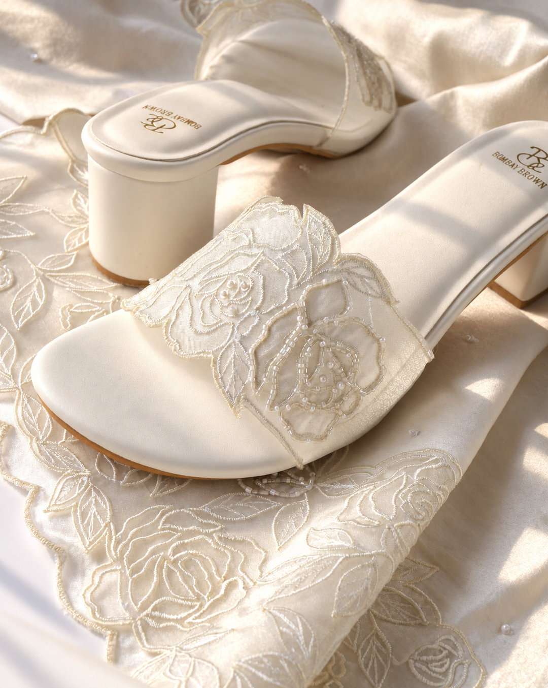 Rosefield White Cutwork Heels