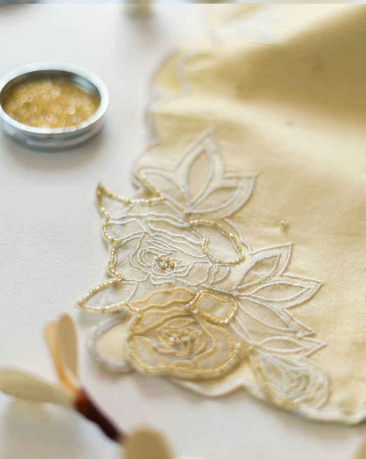 Rosefield | Butter Yellow Cutwork Kurta Set