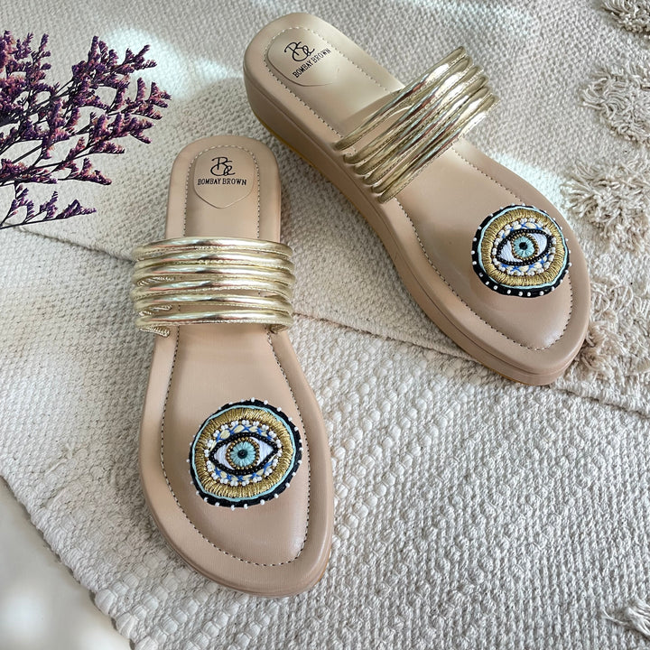 Customizable Hand-Embroidered Block Heels with Covered Ankle & Front Strap