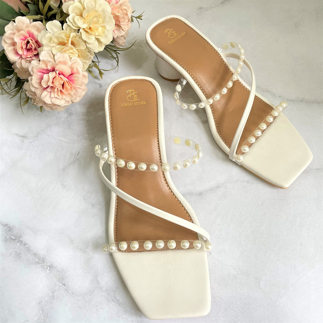 Stella Pearly ivory sliders